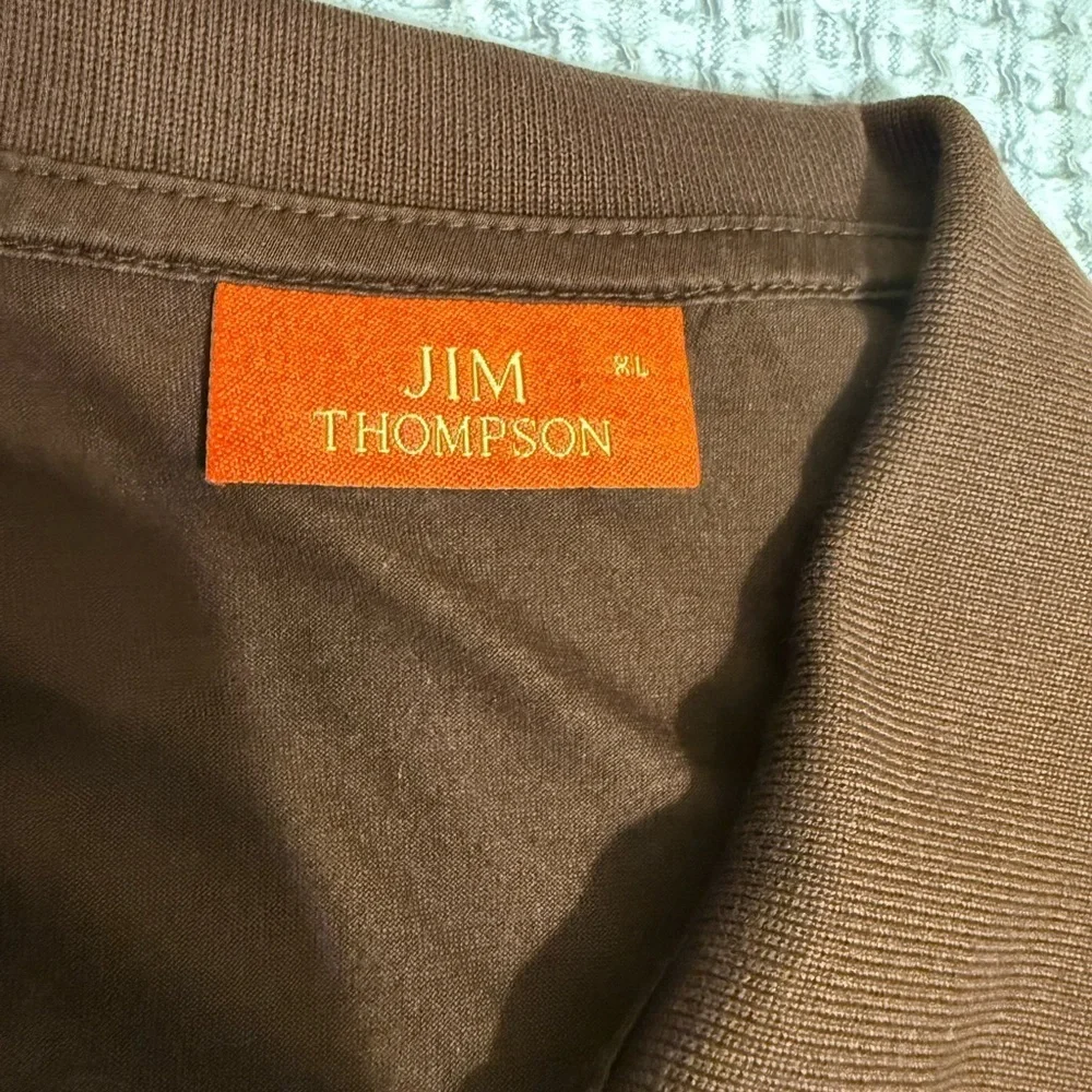 NWOT Jim Thompson Brown Polo Shirt Size XL - Picture 2 of 8